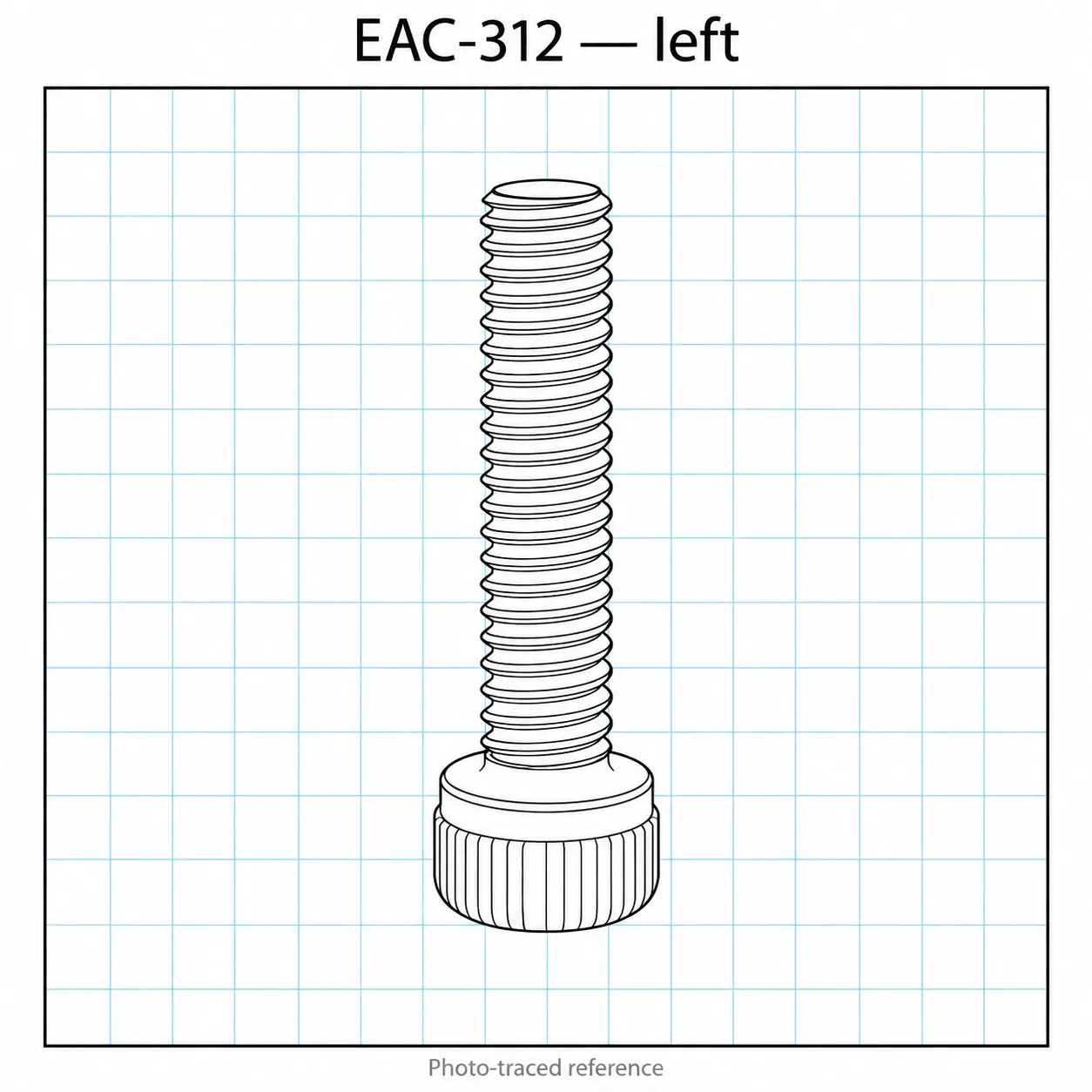 EAC-312 — น็อตหัวจมชุบขาว M3x12