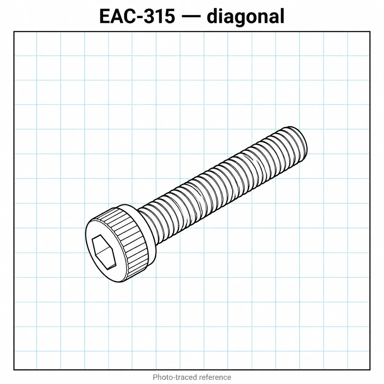 EAC-315 — น็อตหัวจมชุบขาว M3x15
