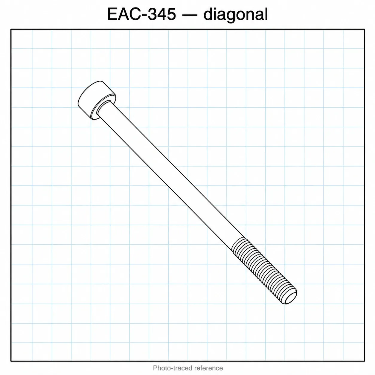 EAC-345 — น็อตหัวจมชุบขาว M3x45