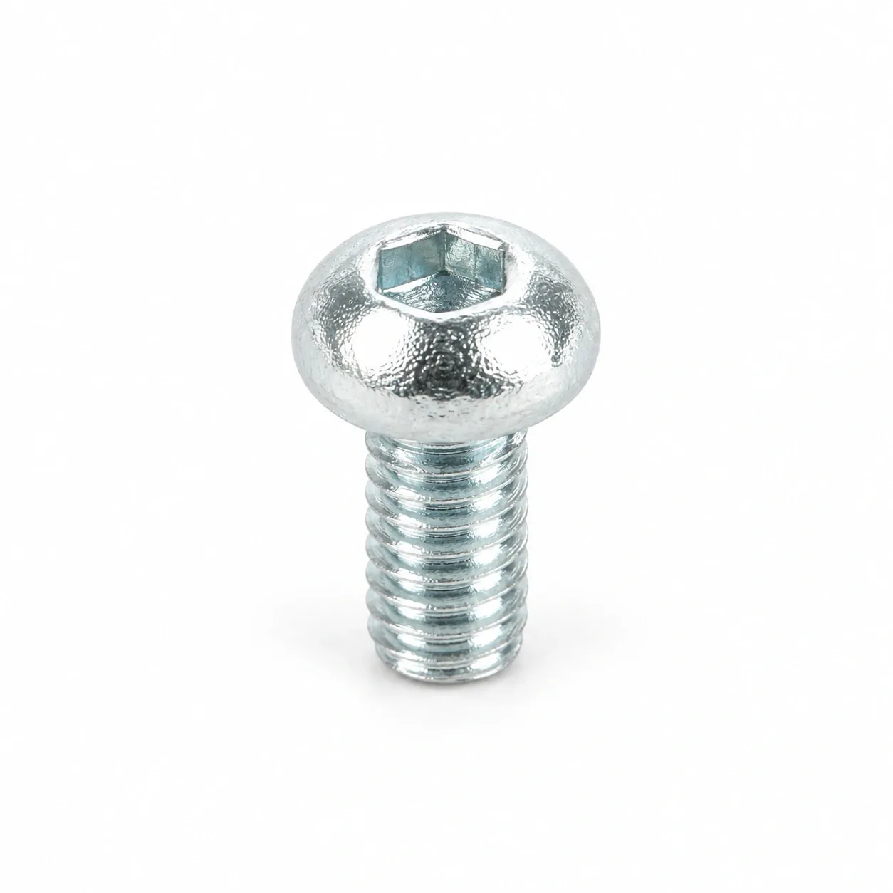 EAF-536 — น็อตหัวจมกลมชุบขาว M3x6