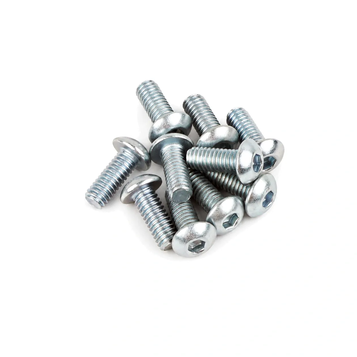 EAF-541 — น็อตหัวจมกลมชุบขาว M4x10