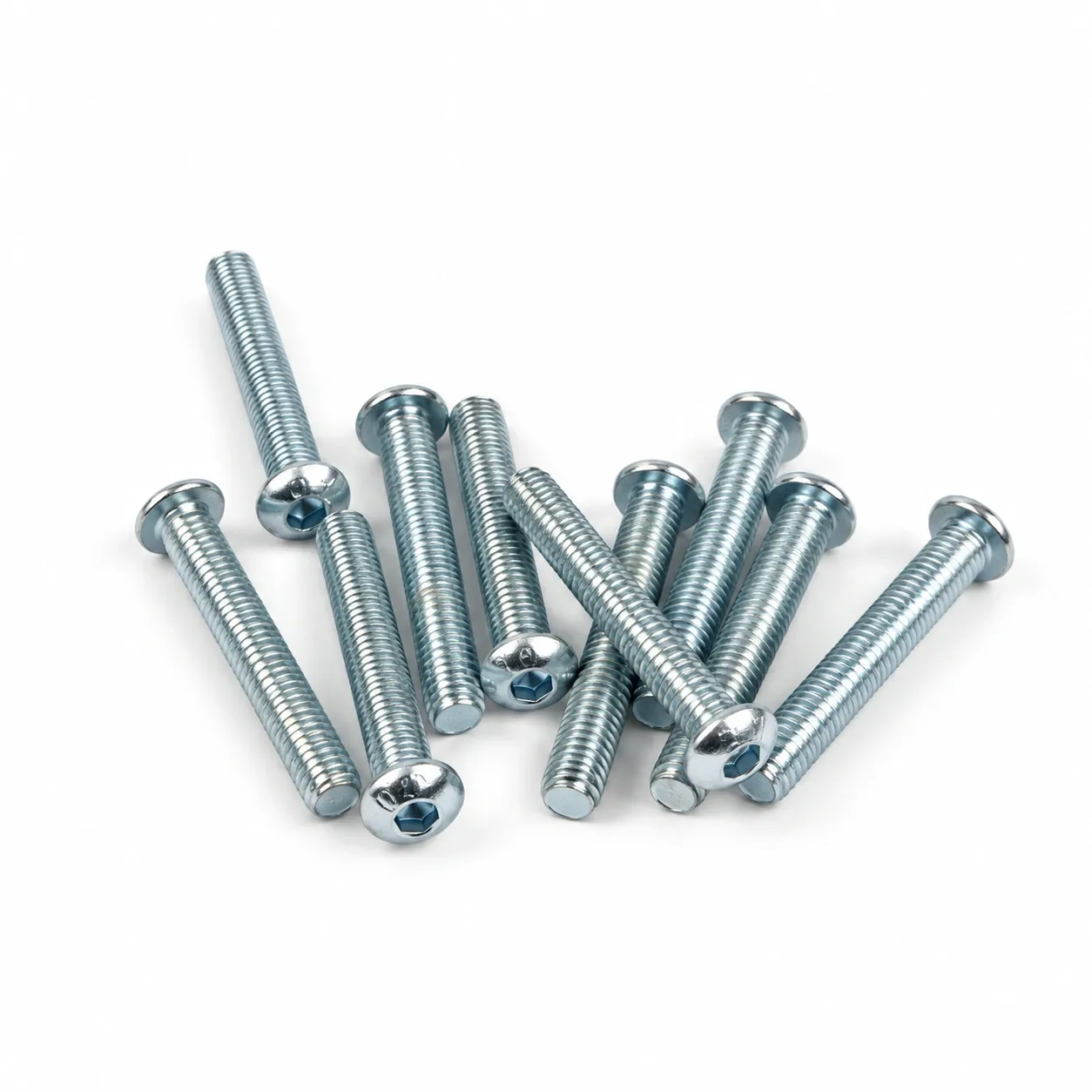 EAF-564 — น็อตหัวจมกลมชุบขาว M6x40