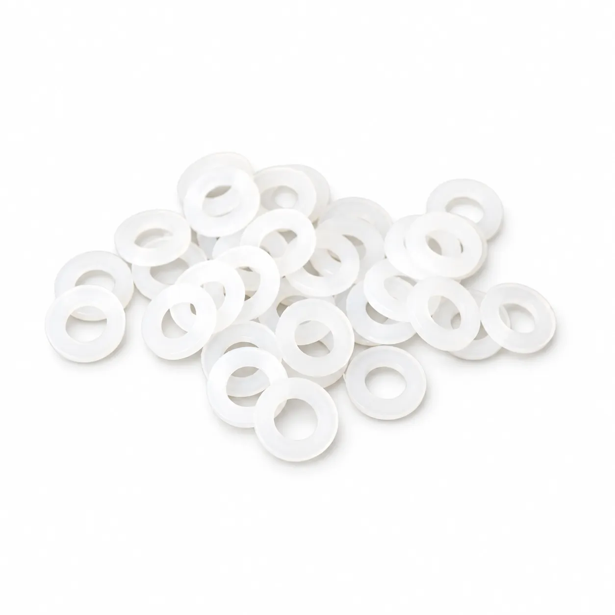 EBB-N401 — แหวนไนลอน M4x8x1mm สีขาว