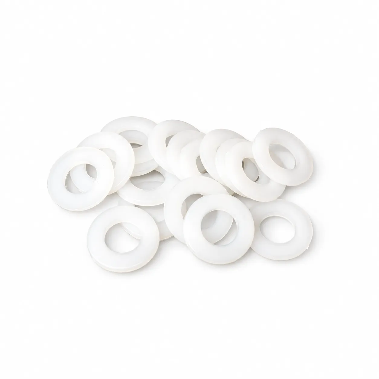 EBB-N801 — แหวนไนลอน M8x16x1.5mm สีขาว