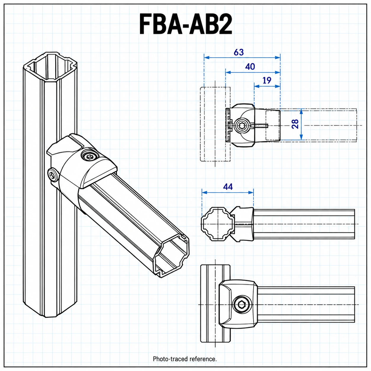FBA-AB2 — Inner Connector หมุนได้