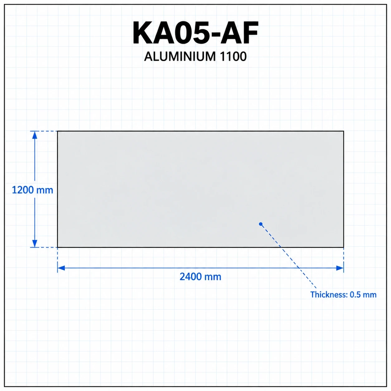 KA05-AF — อลูมิเนียมแผ่นเรียบ 0.5mm 120x240cm